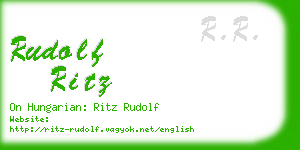 rudolf ritz business card